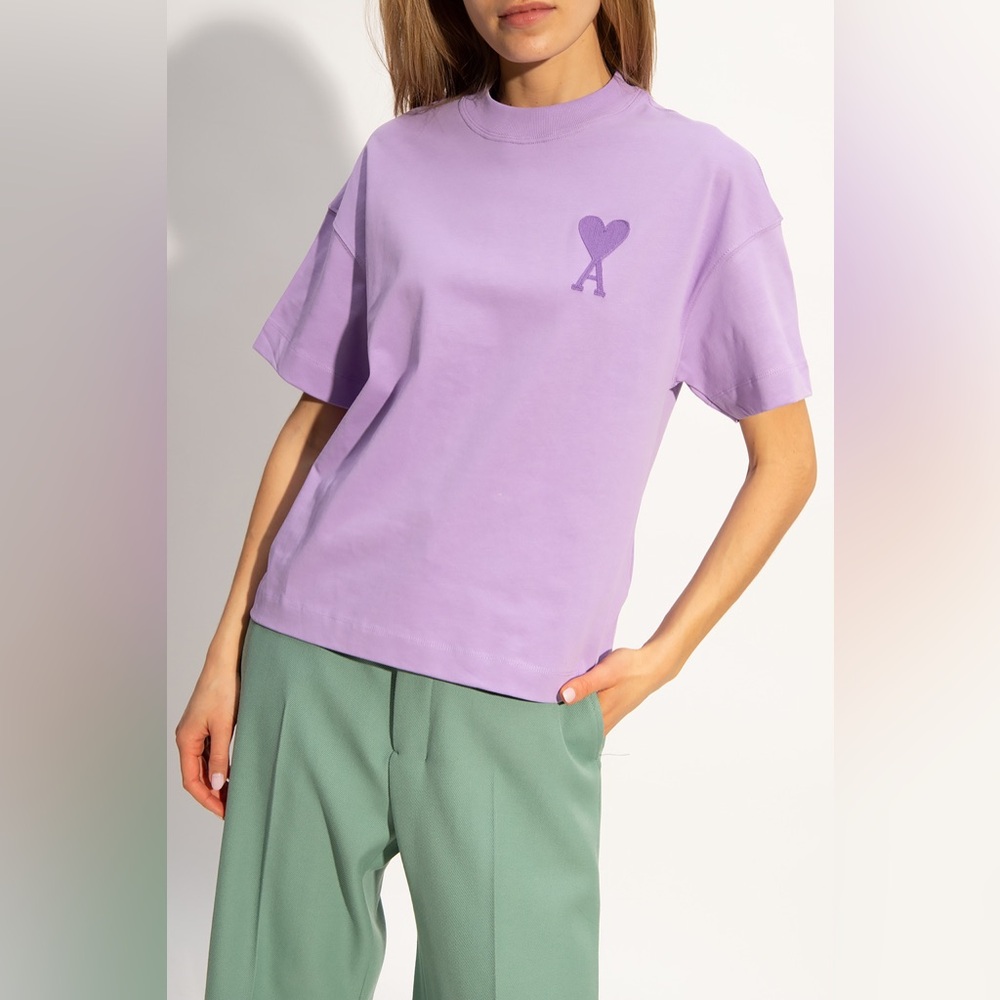 Lavender Heart Accent unisex Tee